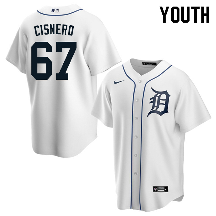 Nike Youth #67 Jose Cisnero Detroit Tigers Baseball Jerseys Sale-White